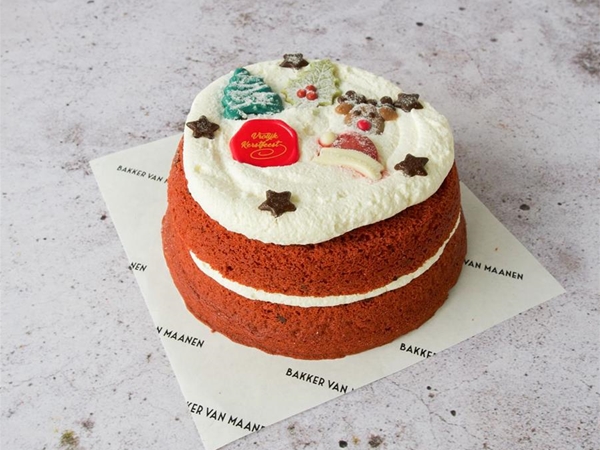 Red velvet kersttaartje